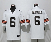 Nike Cleveland Browns 6 Mayfield White Vapor Untouchable Limited Jersey,baseball caps,new era cap wholesale,wholesale hats